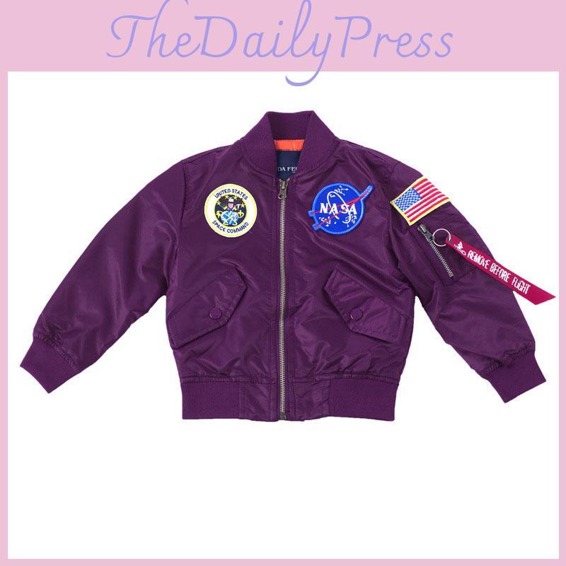 Высококачественная детская куртка-бомбер NASA с классическим дизайном пилота Ma1.