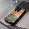 Милый Чехол для Телефона T-TotoroSE Для IPhone 17 Air 16 E Pro Max 15 14 13 Mini 12 Pro 11 Max Plus Черная Стеклянная Крышка