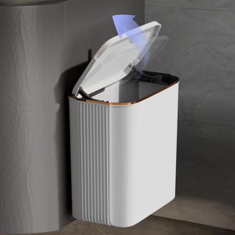 Kitchen Trash Can Wall Mounted Hanging Trash Bin With Lid Garbage Bathroom Recycling Garbage Basket for Cabinet Under Sink Bin