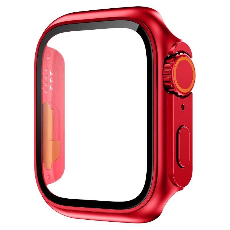 Tempered Glass Screen Protector For Apple Watch Case Series 9 8 7 6 5 4 3 Change To Ultra Iwatch Protective 45mm 44mm 41mm 40mm