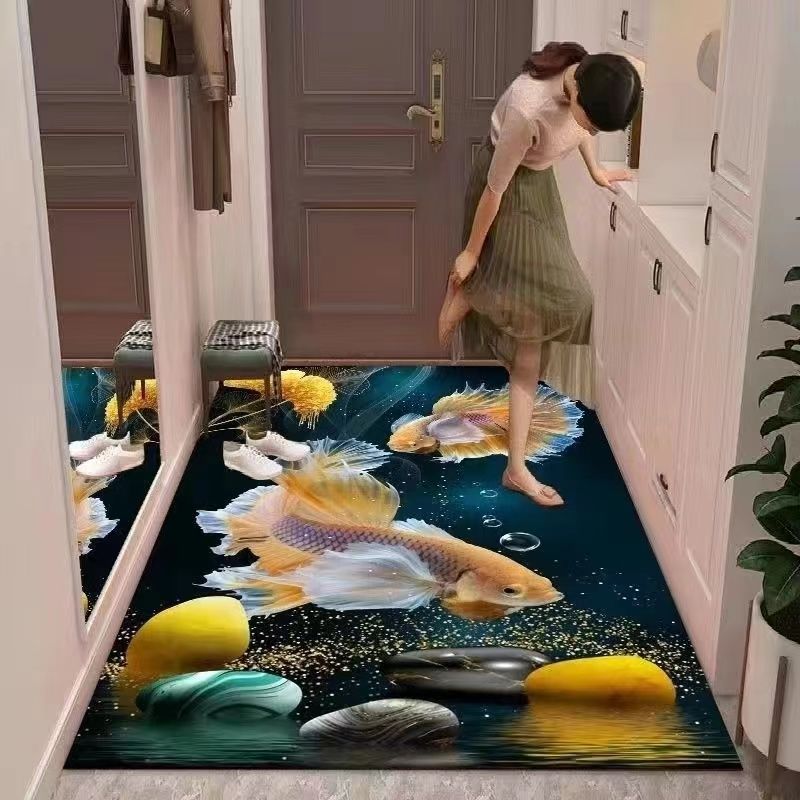 Современный противоскользящий дверной небольшой коврик, ковер, ковер для ванной, кухни, сада для дома, уличного внутреннего декора