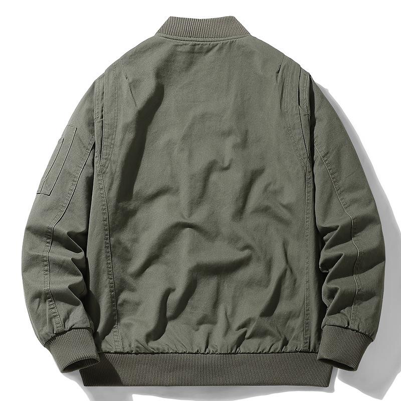 Plus Size Spring and Autumn New Pilot Jacket Workwear American Casual Baseball Uniform Retro Baggy Coat Men