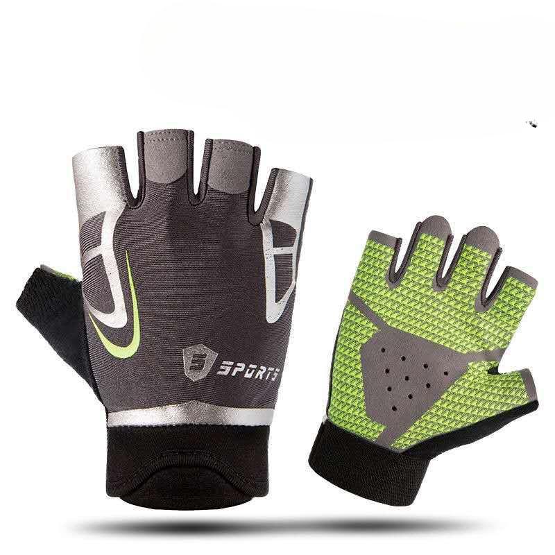 Cycling Half Finger Gloves New Style Men and Women Outdoor Cycling Sports Bicycle Mountain Climbing Exercise Leak Finger Fitness Gloves