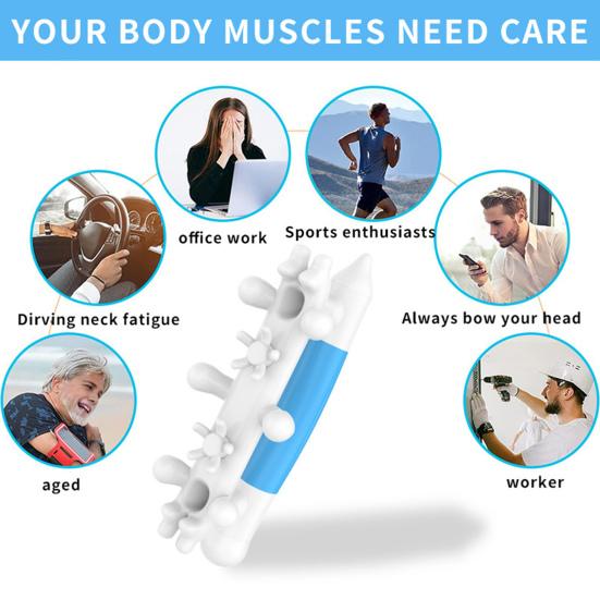 Массажер триггерной точки для миофасциального релиза. Ручной массажер для шеи, плеч, спины. Инструмент для восстановления мышц. Для облегчения боли в мышцах, лимфатической системы.