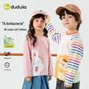 Dudu Family Хлопковая детская футболка с длинным рукавом для мальчиков и девочек - Весенний топ