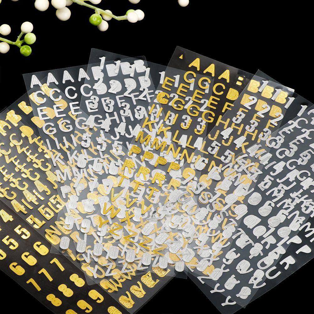 Pattern Notebook Decor Scrapbook Hand Book Twinkle stickers Letter Number sticker Self Adhesive