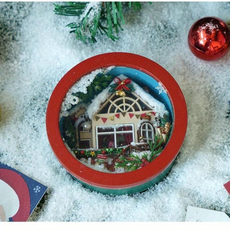 Деревянный кукольный домик своими руками Casa Миниатюрная мебель со светодиодным набором Рождественский домик для кукол Сборная игрушка для детей Подарки