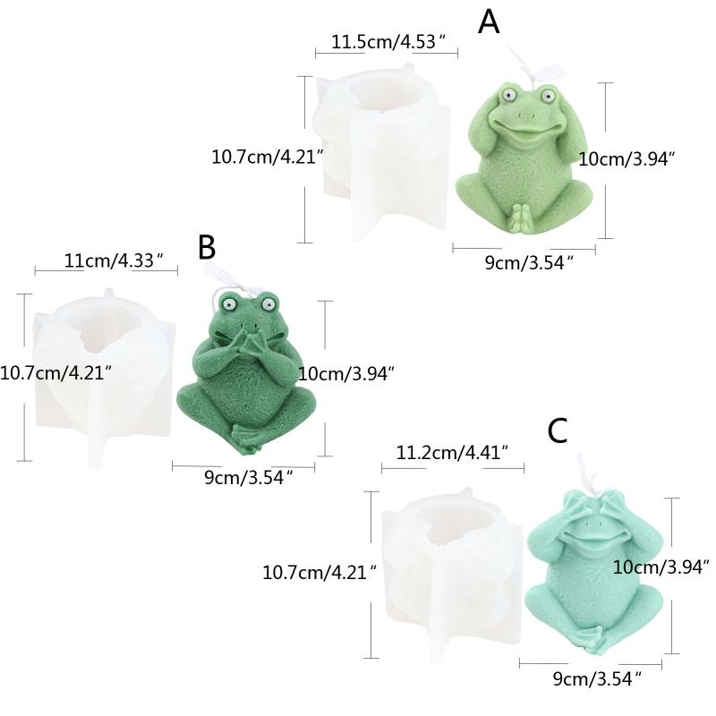 For Frog Candle Silicone Mold for Handmade Desktop Decoration Gypsum Epoxy Resin Aroma Candle Mould for Home Decoration