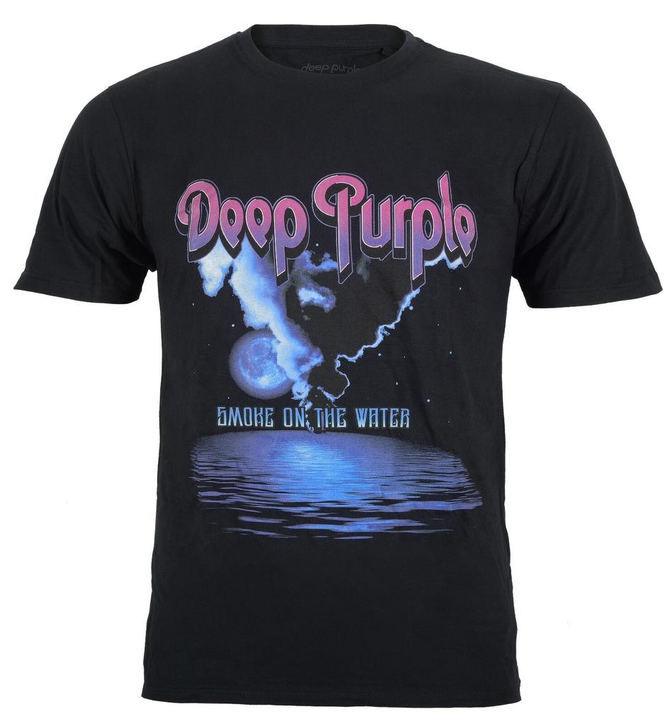 Официальная футболка Deep Purple Smoke On The Water Классический рок Черная Новая S до XXL