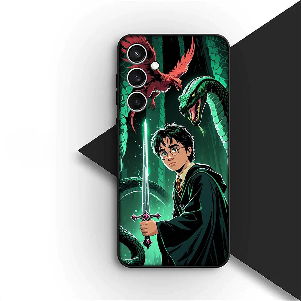 Castle Harries Wand Potters Owl Phone Cover Case for Samsung Galaxy S22 S21 S20 FE Ultra Plus A07 A17 A15 A16 A25 A57 A37 Casing