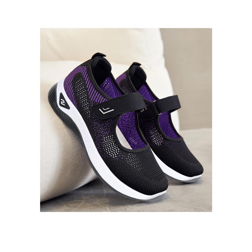 Summer New Women's Shoes, Breathable Walking Shoes, Velcro Casual Shoes