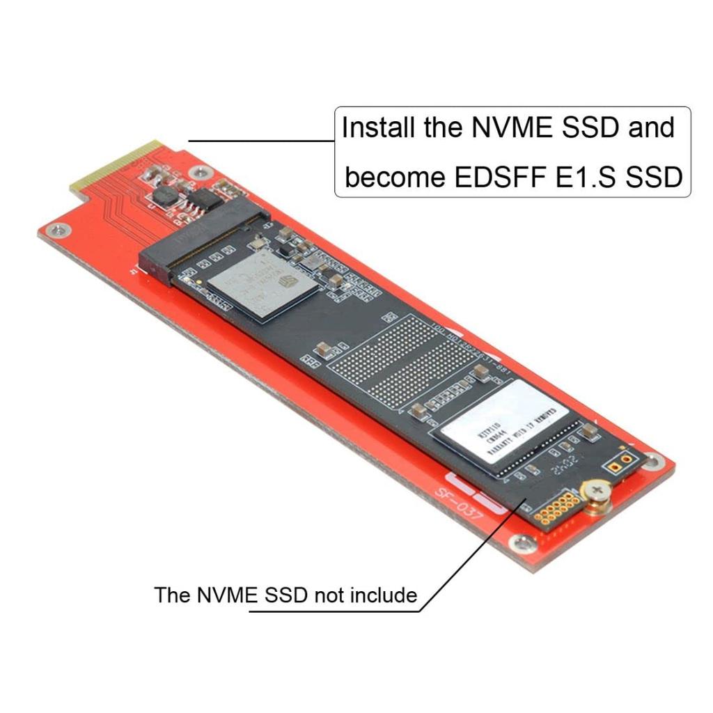 ChenYang CY 4X NVMe NGFF SSD Host Adapter Ruler 1U EDSFF Short SSD Carrier Adapter M-Key GEN-Z E1.S