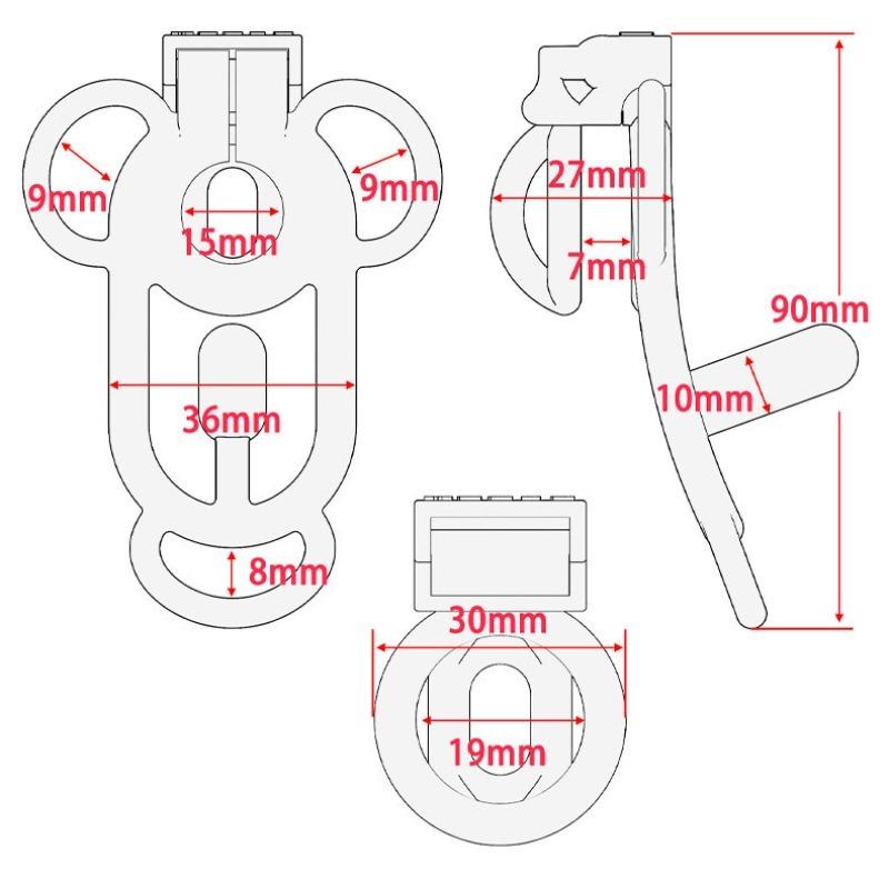 Fufu Clip and Cock Cage Pink Adjustable Chastity Panties Sissy Chastity Panties Chastity Cage Fall Prevention Harness Sex Toys18