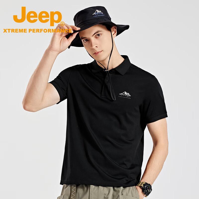 Jeep Мужская летняя быстросохнущая футболка-поло для активного отдыха