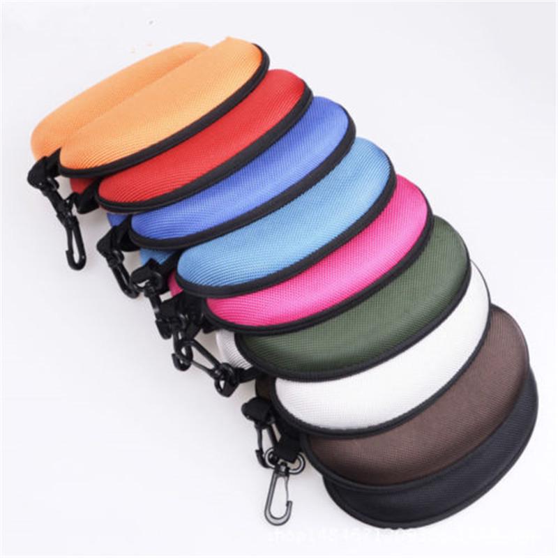 Fashion Classic Portable Zipper Eye Sunglasses Glasses Box Case Clam Shell Protector Hard Pouch