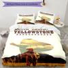 3 шт. Постельное белье Yellowstone с пододеяльником, включает 1 пододеяльник и 2 наволочки, мягкое и удобное для всех сезонов.