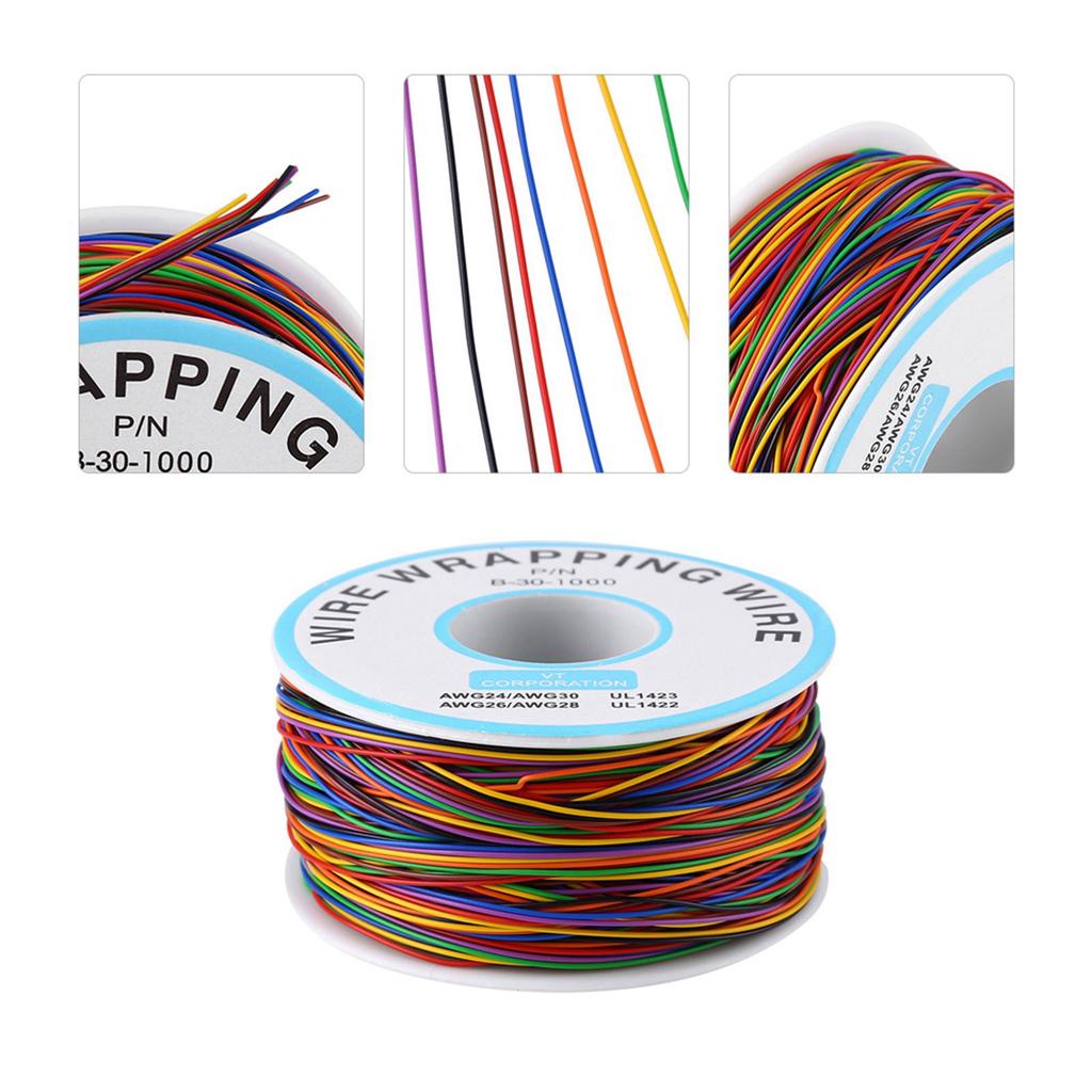 Colorful P/N B‑30‑1000 250M 8‑Wire Colored Insulation Wrapping Copper Test Cable Electric Cable Wrapping Wire Wire Cable