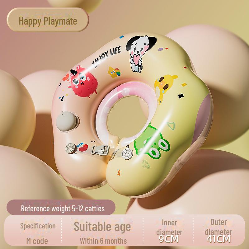 Прочный детский надувной плавательный круг толкающего типа