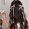 Mori's New Bow Hairpin Sweet Girl Braided Hair Ribbon Headdress Long Streamer Duckbill Clip Accessories.leading Fashion Cute NEW