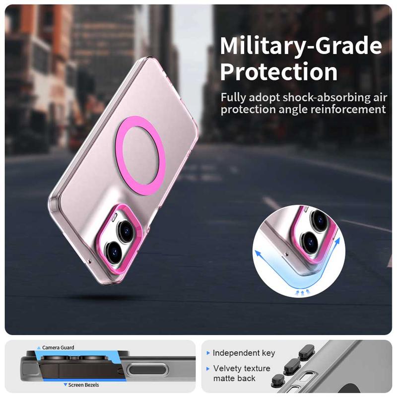 Чехол для Moto Edge 50 Neo Matte Skin Feeling, прозрачные магнитные чехлы для Motorola Edge 50 Neo, беспроводная зарядка, чехол Magsafe, чехол