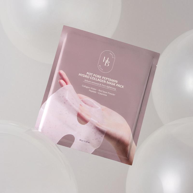 HEVE BLUE Горшочек Pore Peptamin Hydro Collagen Mask Pack 35г*4шт