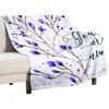 Фиолетовые цветы акварельная живопись Плед Летний Для дивана Тонкие Одеяла Для кровати Одеяла Диваны Декоративные Одеяла