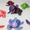 3D Printed Turtle Model Ornament Creative Collectible Movable Simulation Eyes Toy Holiday Gift Multi-Jointed Poseable Decoration