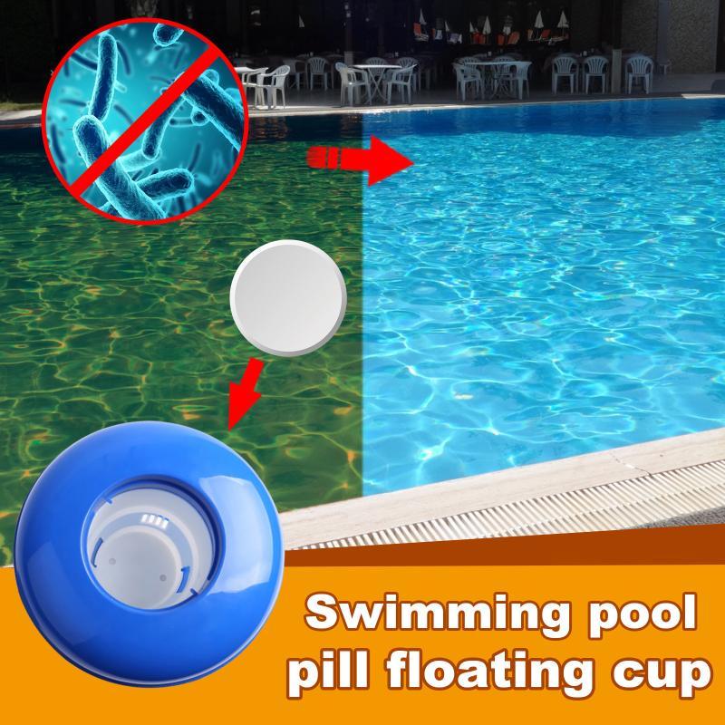 Floating Pool Chlorine Dispenser 5 Inch Adjustable Flow Vents Leak Proof Lightweight Portable for Travel Pool Spa Use