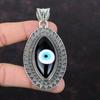 Black Color Evil Eye Pendant 925 Sterling Silver Pendant Handmade Brand New Pendant Gemstone Jewelry Gift For Friend Antique Vintage Pendant