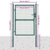 Garden Gate Steel 100 x 125 cm Green