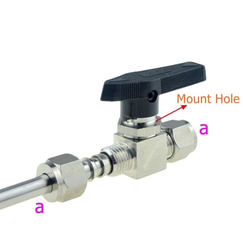 SUS 304 Ball Valve Adjustable Needle Valve 3,6,8,10,12mm1/8,1/4,3/8,1/2NPT Compression Ferrule Fitting Quick Joint Female Thread