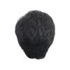 Men Short Natural Curly Wig with Bangs Fluffy High Temperature Fiber Male Teens Wavy Black Brown Synthetic Hair