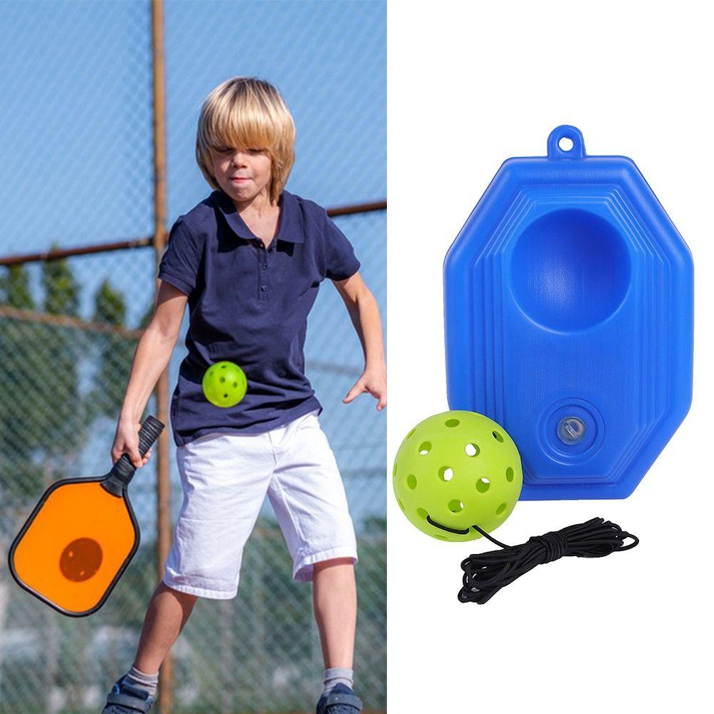 Синий Тренажер для пиклбола 40 отверстий Мяч для отскока Прочный Тренажер для пиклбола для одиночных тренировок В помещении и на улице