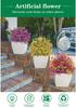 Violet Eucalyptus Garden Stake: Realistic Faux Flower Decoration with Ground Peg