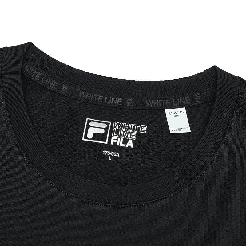 Fila Casual Comfortable Knitted Short Sleeve T-Shirt Men Tops Black F11M513102FBK