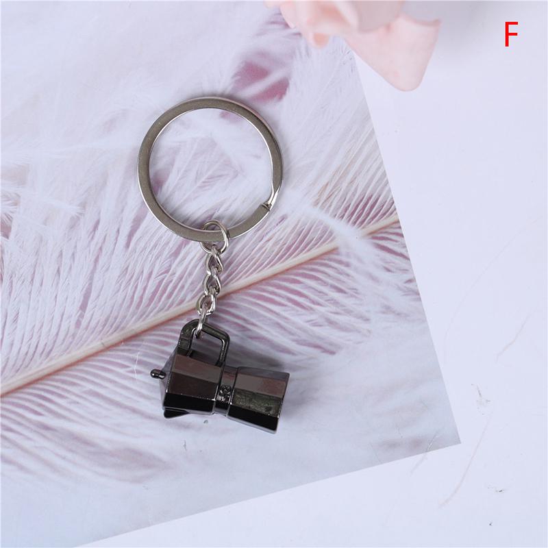 Creative Coffee Keychain Coffee Handle Keyring Portable Coffee Accessories Gift