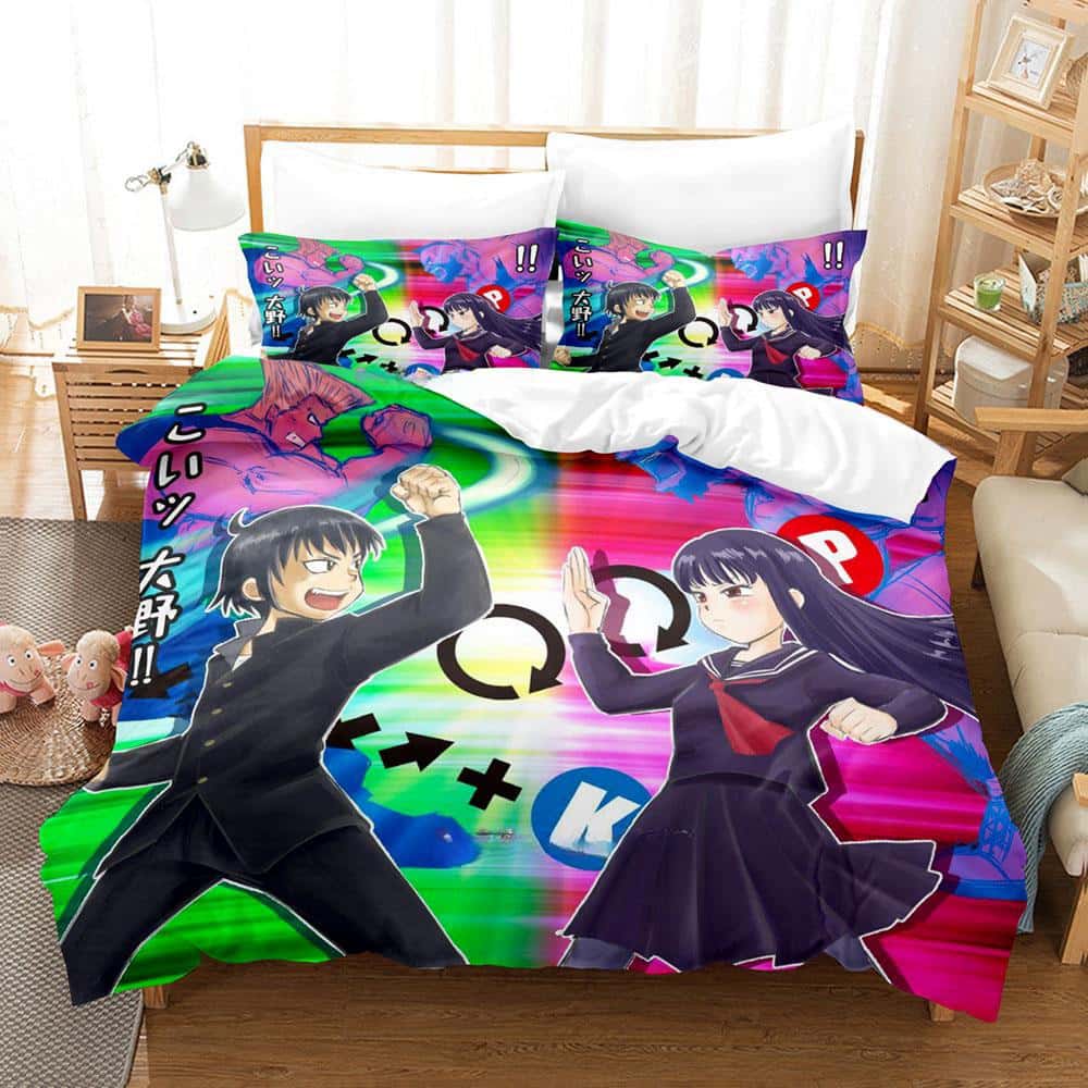 New Kawaii Hi Score Girl Bedding Set Single Twin Full Queen King Size Bed Set Adult Kid Bedroom Duvet Cover Sets Girls Anime Bed