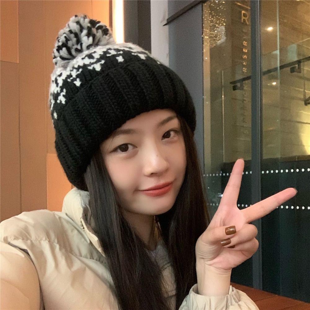 Warm Women Beanie Hats Windproof Cashmere Bonnets Fashion Winter Knitted Hats Female