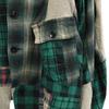 KATO Сделано в Японии Рубашка в клетку пэчворк с длинным рукавом S Зеленая система Мужская Б/у
