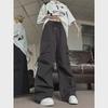 Women's Off-White American Retro Loose Hip-Hop Overalls - Wide-Leg Pants