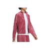 Adidas Originals Logo Embroidered Casual Sports Velvet Stand Collar Jacket Women Jacket Rose GV2919