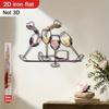 Iron Art Colorful Wine Glass Wall Art Hollow Out Wall Art Sculpture  Outdoor Decor