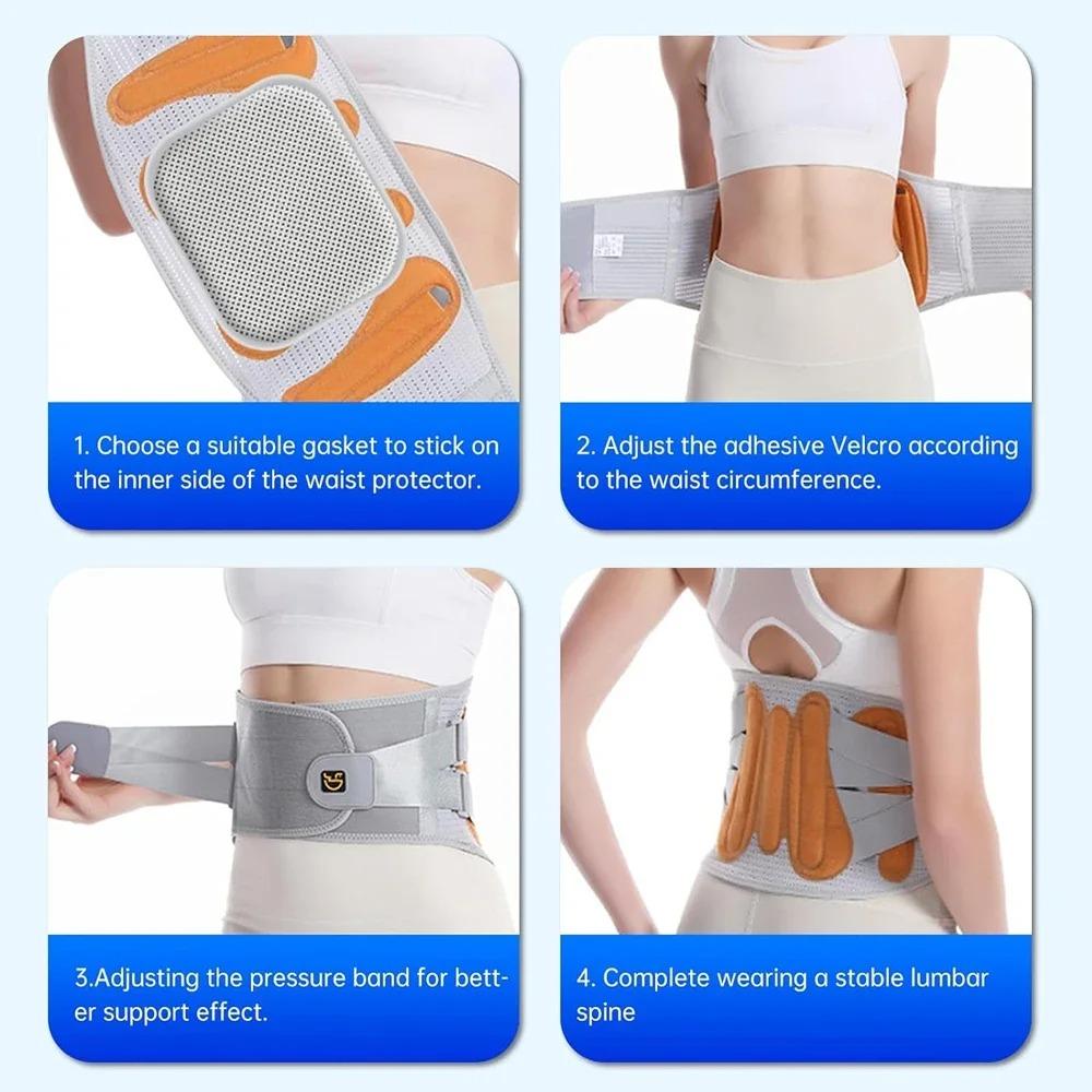 Dual Adjustable Brace Support Belt Ergonomic Lumbar Support Belt Heavy Lifting Work