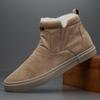 Зимняя обувь для мужчин Кожаные ботинки Теплые плюшевые кожаные повседневные ботинки для отдыха на природе