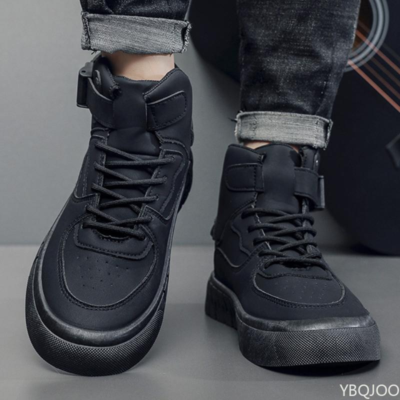 Fashion Trendy Men's Shoes 2025 Spring New Edition Daily Thick Soled Breathable Sports and Leisure High Top Board Shoes Zapatos Hombre
