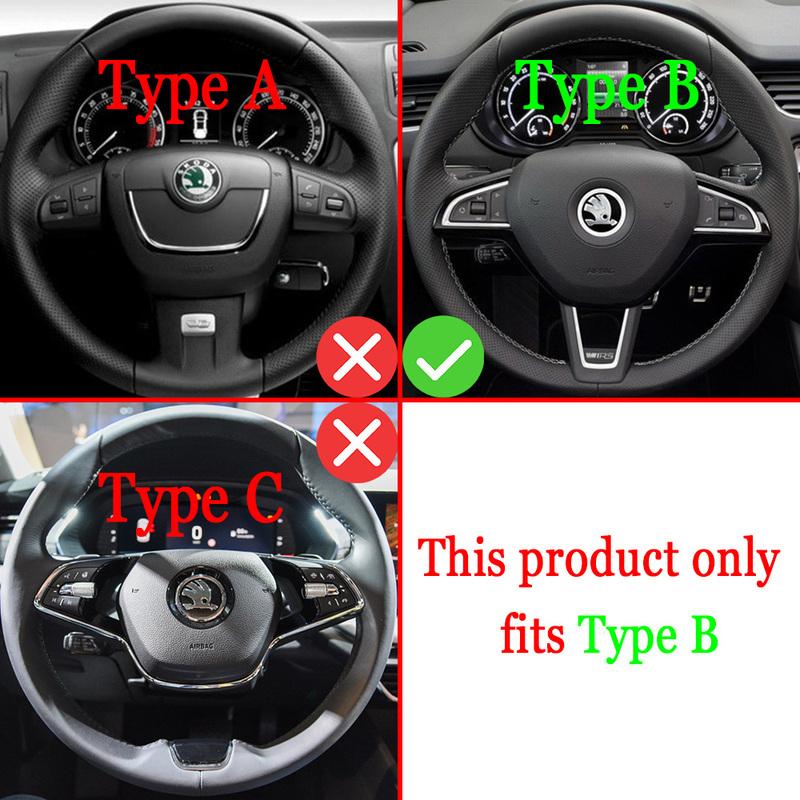Автомобильные подрулевые лепестки для Skoda Octavia VRS MK3 Fabia RS Superb Scout 2013- Удлинители рулевого колеса Лепестки переключения передач DSG Наклейки