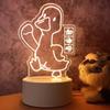 3D лампы акриловые светодиодные ночные огни медведь динозавр детский ночник светодиодный для украшения спальни Рождественский декор сувениры для свадебной вечеринки