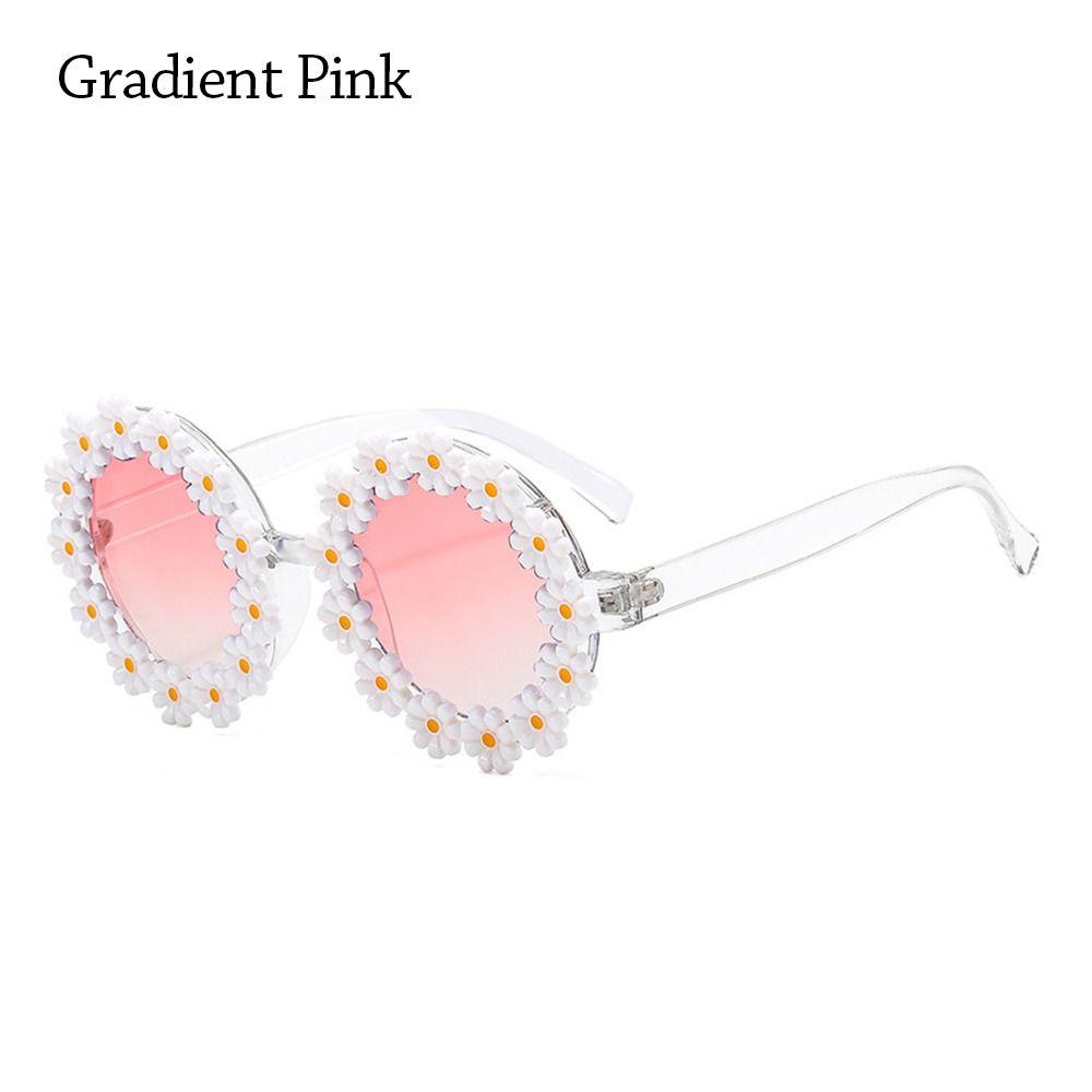 Fashion Disco Party Flower Sun Glasses Round Frame Daisy Sunglasses for Women Shades