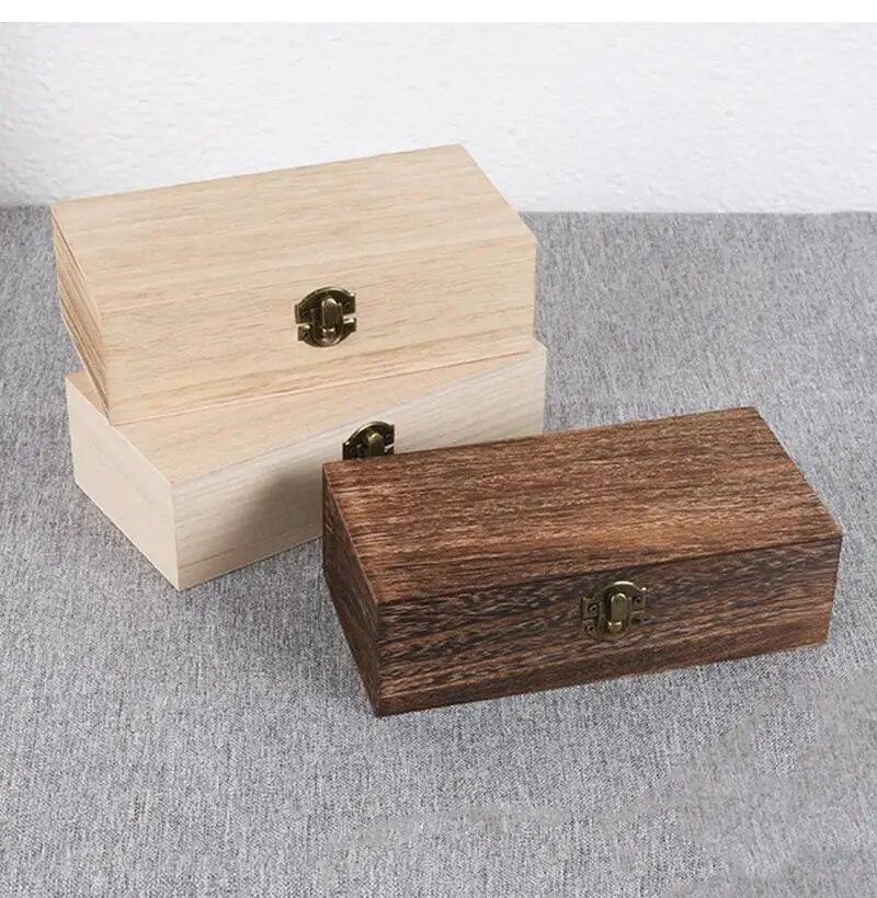 Деревянный ящик в стиле ретро, ​​винтажный футляр для ювелирных изделий, архаичный ящик для хранения ювелирных изделий, домашний настольный деревянный ящик для хранения мелочей, шкатулка