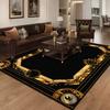 Мраморный Роскошный Ковер для Украшения Гостиной Ковер под Диван Столик Большие Ковры Черный Золотой Длинный Коврик для Коридора Нескользящий Придверный Коврик